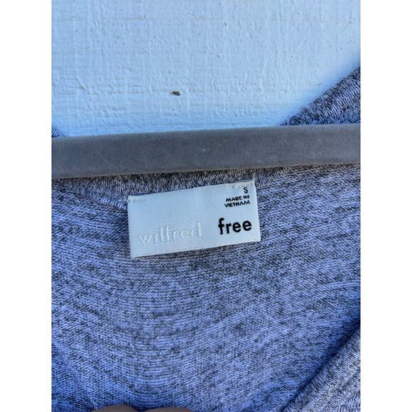 Wilfred‎ Free Gray Knit Midi Dress, V Neck, Soft, Sz S - Picture 3 of 5